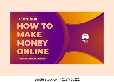 colorful thumbnail template design for thumbnail media social.