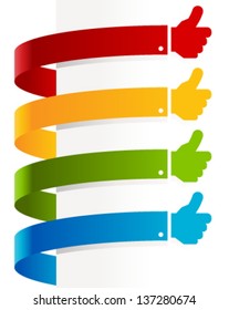 Colorful Thumbs Up Banners