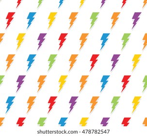 Colorful Thunder Bolt Background