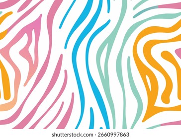 pele de tigre colorida em abstrato padrão sem costura.