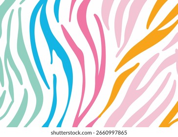 Piel de tigre colorida en patrón abstracto sin fisuras.