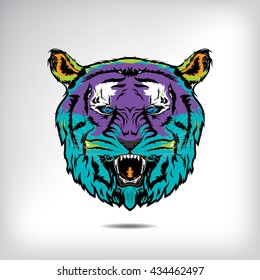 colorful tiger vector