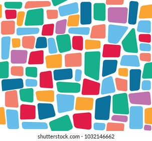 colorful tile mosaic vector seamless pattern template