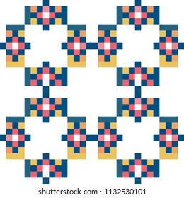Colorful tile pattern.Inspiration from pixel. You can change the colors in square. Pastel  vector illustration EPS10.