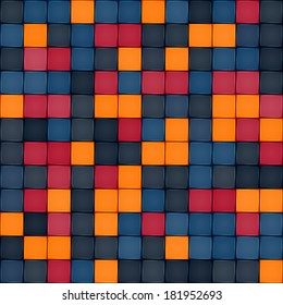 Colorful tile seamless pattern design