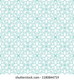 Colorful tile with symmetrical mandala. Vector seamless pattern. Fabric desing