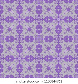 Colorful tile with symmetrical mandala. Vector seamless pattern. Fabric desing