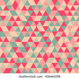 Colorful tile vector background illustration. Triangle geometric mosaic seamless pattern.