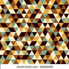 Colorful tile vector background illustration. Triangle geometric mosaic seamless pattern.