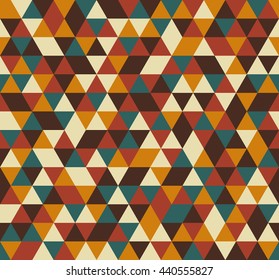 Colorful tile vector background illustration. Triangle geometric mosaic seamless pattern.