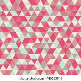 Colorful tile vector background illustration. Triangle geometric mosaic seamless pattern.
