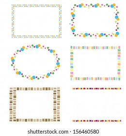 Colorful tiles frame set