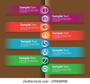 colorful time line for website.