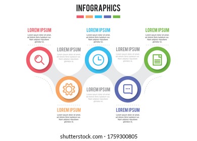 colorful timeline infographic with 5 options design template, Infographics management, finance, analytics, presentation. Vector illustration
