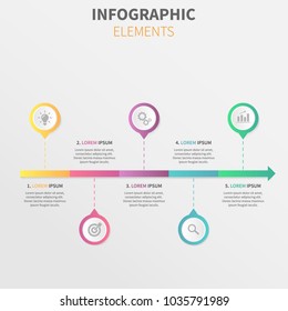 Colorful Timeline Infographic Template Design