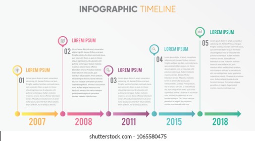 Timeline Infographic Template 3 Steps Start Stock Vector (royalty Free 