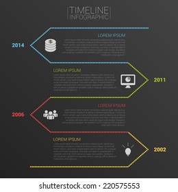 Colorful timeline infographic template vector with icons