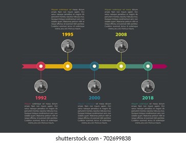 Colorful timeline Infographic for your business data.