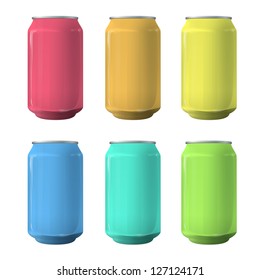 Colorful tin. Vector design