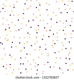 Colorful tiny confetti dots seamless pattern background