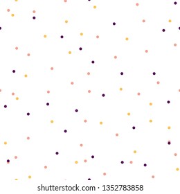 Colorful tiny confetti dots seamless pattern background