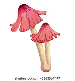 Colorful toadstool mushroom. Vector graphics.