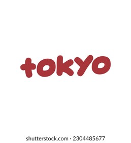 Colorful Tokyo Text, Vector Design for Shirt, Card and Poster Prints