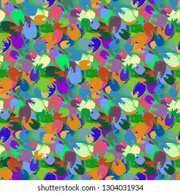 Colorful tooth background - dental seamless pattern.