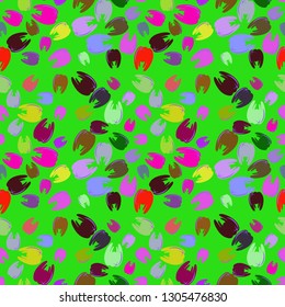 Colorful tooth background - dental seamless pattern.