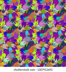 Colorful tooth background - dental seamless pattern.