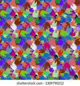 Colorful tooth background - dental seamless pattern.