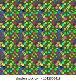 Colorful tooth background - dental seamless pattern.