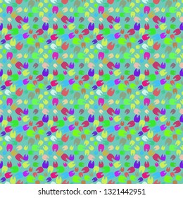 Colorful tooth background - dental seamless pattern.