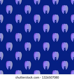 Colorful tooth background - dental seamless pattern.