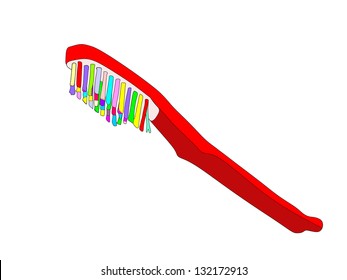 colorful tooth brush vector