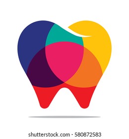 Colorful tooth icon