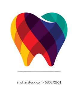 Colorful tooth icon