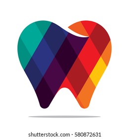 Colorful tooth icon