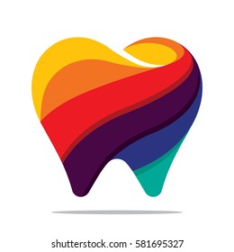 Colorful tooth icon