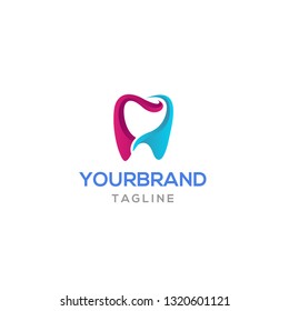 Colorful tooth logo design