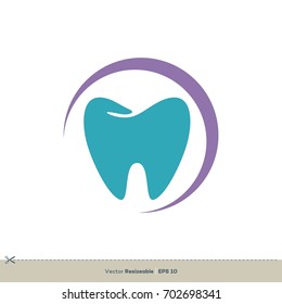 Colorful Tooth Shape Logo Template Illustration Design. Vector EPS 10.