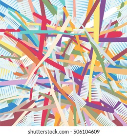 Colorful Toothbrushes. Vector Illustration of Colorful Toothbrushes As Background