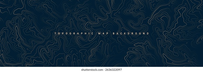 Mapa topográfico colorido com linhas de contorno. Grade do terreno geográfico, elevação da altura do relevo. Padrão de caminho de terra. Viagens e navegação, elemento de design cartográfico. Ilustração vetorial