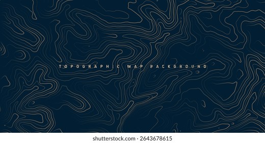 Mapa topográfico colorido com linhas de contorno. Grade do terreno geográfico, elevação da altura do relevo. Padrão de caminho de terra. Viagens e navegação, elemento de design cartográfico. Ilustração vetorial