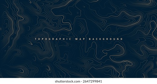 Mapa topográfico colorido com linhas de contorno. Grade do terreno geográfico, elevação da altura do relevo. Padrão de caminho de terra. Viagens e navegação, elemento de design cartográfico. Ilustração vetorial