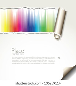 Colorful torn paper