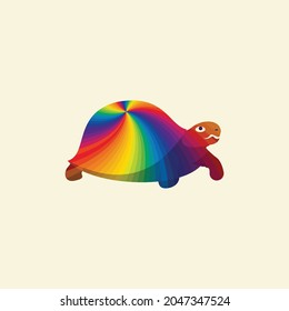 Colorful Tortoise Logo Design Template Inspiration 