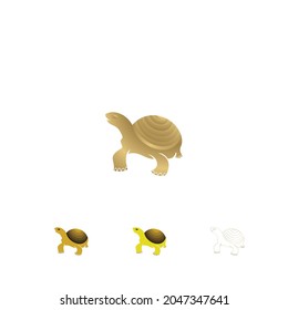 Colorful Tortoise Logo Design Template Inspiration 