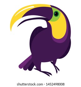 Colorful toucan icon. Cartoon of colorful toucan vector icon for web design isolated on white background