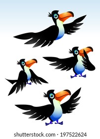 Colorful Toucan Illustration-Vector Character 